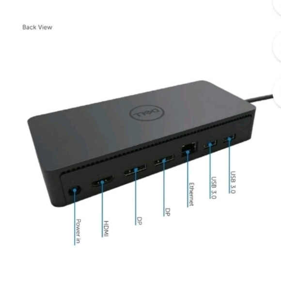DELL D6000 DisplayLink Universal Docking Station +130W AC USB 3.0 / USB-C UHD 4K - Picture 7 of 16